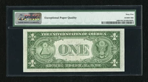 image for: Fr. 1608* $1 1935A Silver Certificate Star. PMG Gem Uncirculated 65 EPQ....