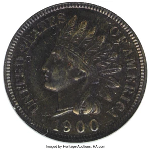 image for: 1900 1C PR65 Brown NGC. NGC Census: (15/8). PCGS Population (5/4). Mintage: 2,262. Numismedia Wsl. Price for NGC/PCGS coin ...