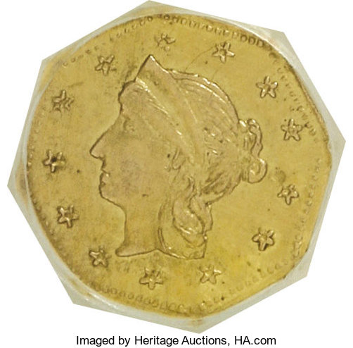 image for: 1863 G$1 Octag Liberty BG-1307--Improperly Cleaned--NCS. AU Details. ...