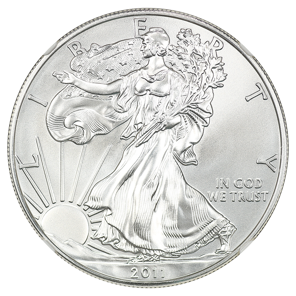image for: 2011-W Silver Eagle $1 NGC MS70 (25th Anniversary)