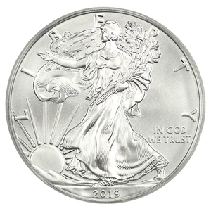 image for: 2019-W Silver Eagle $1 PCGS SP70 (Burnished First Strike)