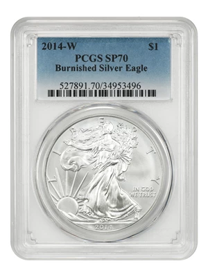 image for: 2014-W Silver Eagle $1 PCGS SP70 (Burnished)