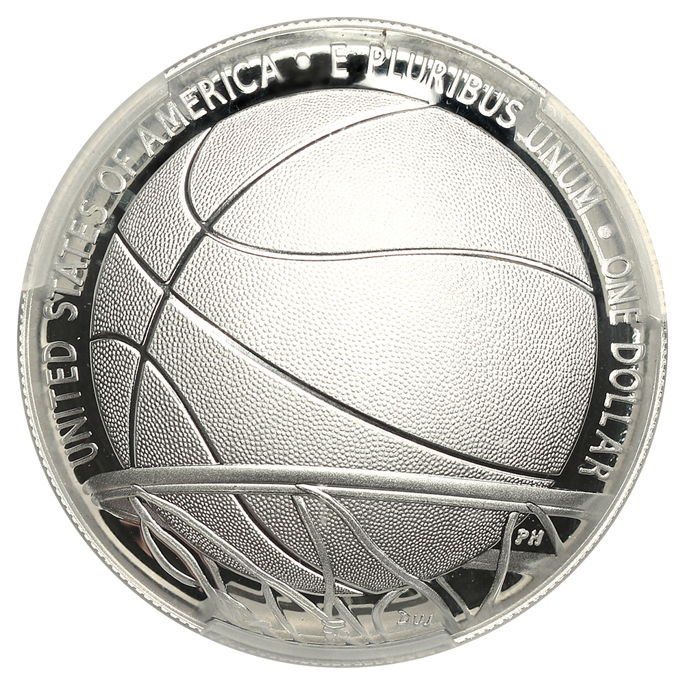 image for: 2020-P Basketball Hall of Fame $1 PCGS Proof 69 DCAM (First Strike)