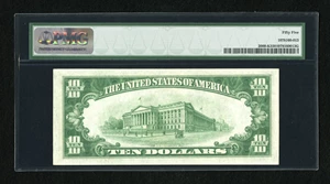 image for: Fr. 2000-K $10 1928 Federal Reserve Note. PMG About Uncirculated 55....