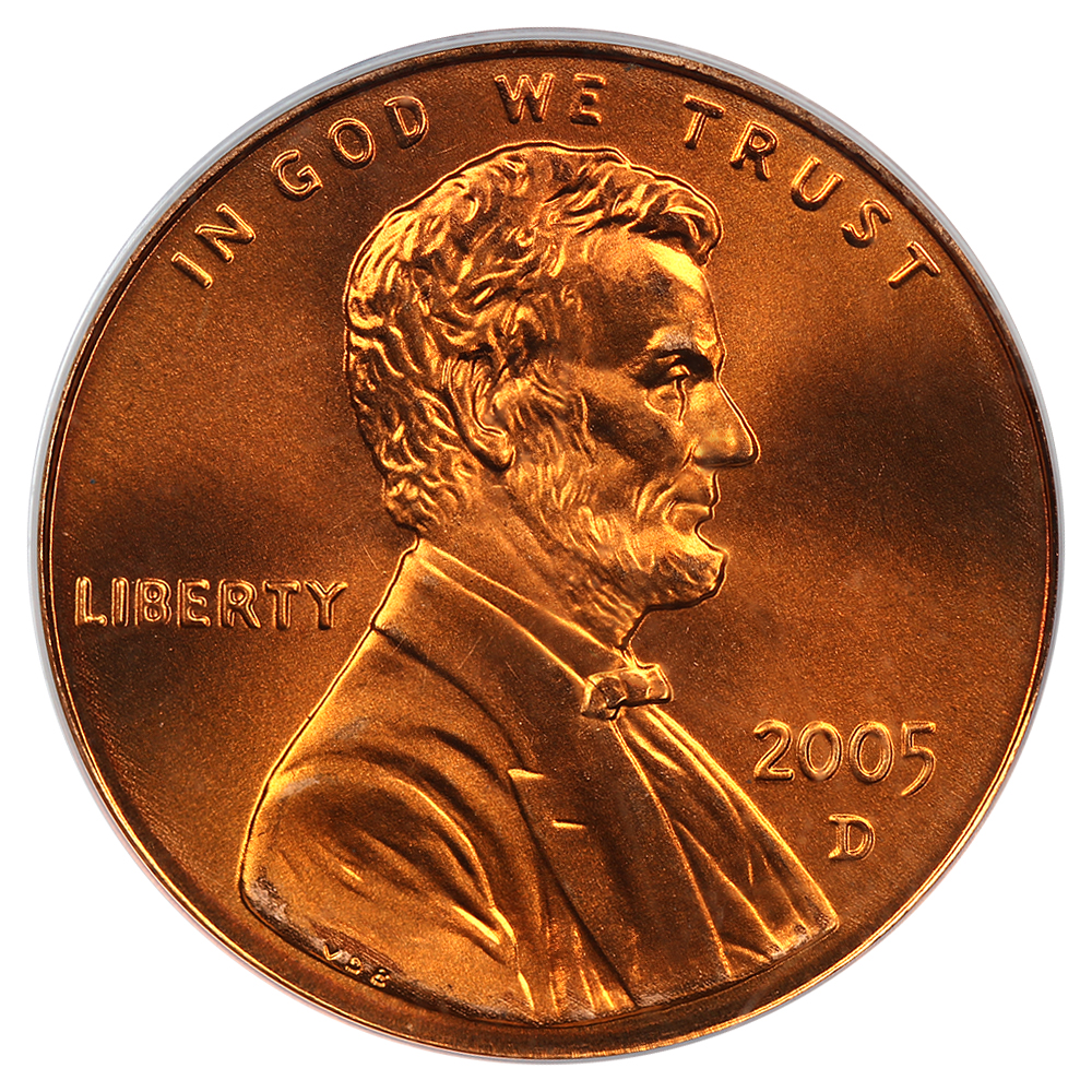 image for: 2005-D 1c PCGS MS68 RD (Satin Finish)