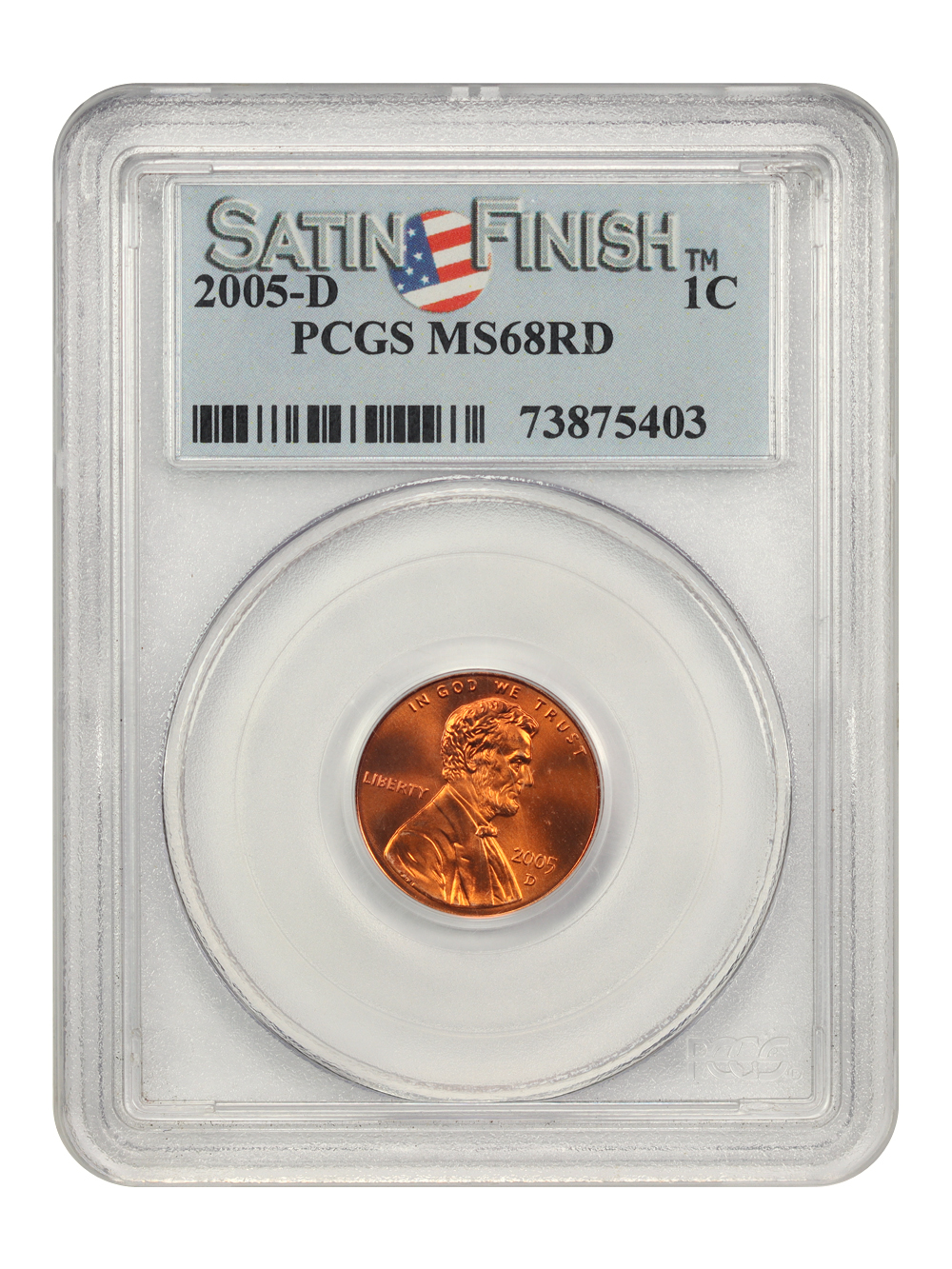 image for: 2005-D 1c PCGS MS68 RD (Satin Finish)