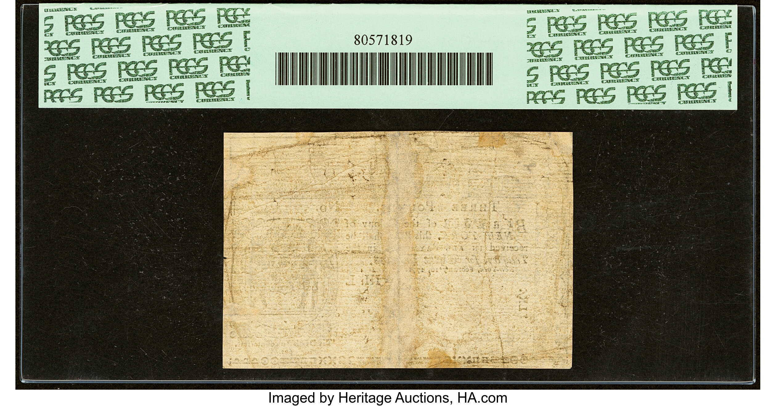 image for: New York February 16, 1771 £3 PCGS Apparent Very Fine 30....