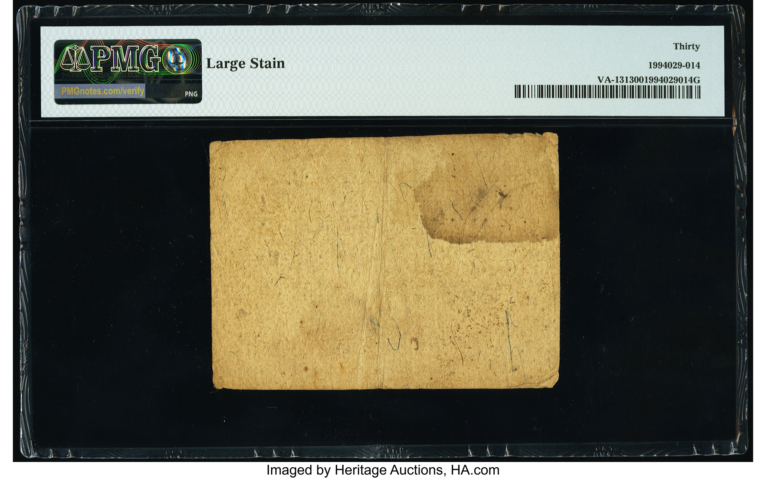 image for: Virginia October 20, 1777 $15 PMG Very Fine 30....