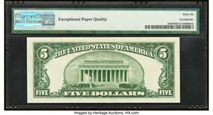 image for: Fr. 1656* $5 1953A Silver Certificate. PMG Gem Uncirculated 66 EPQ....
