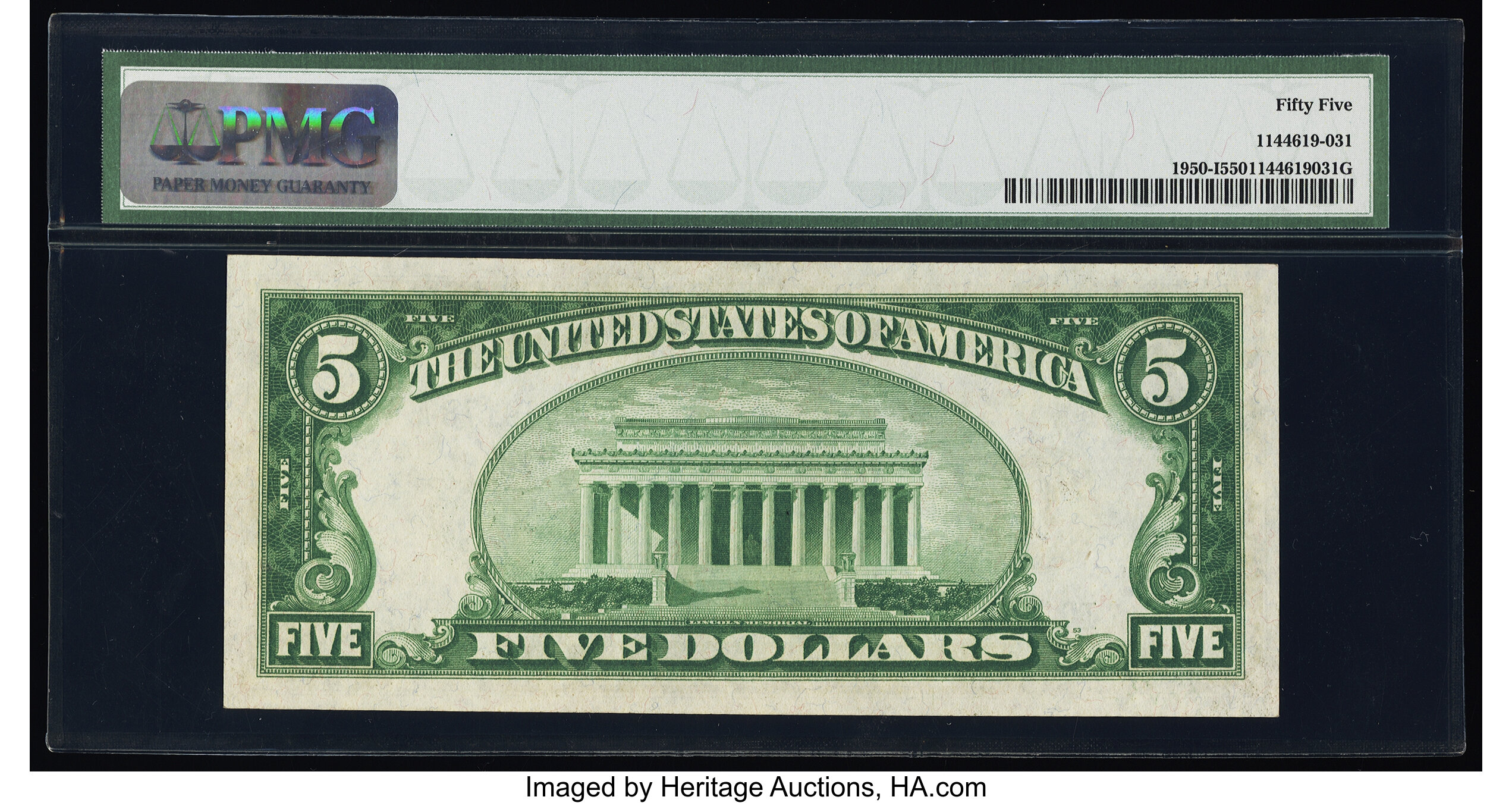 image for: Fr. 1950-I $5 1928 Federal Reserve Note. PMG About Uncirculated 55....