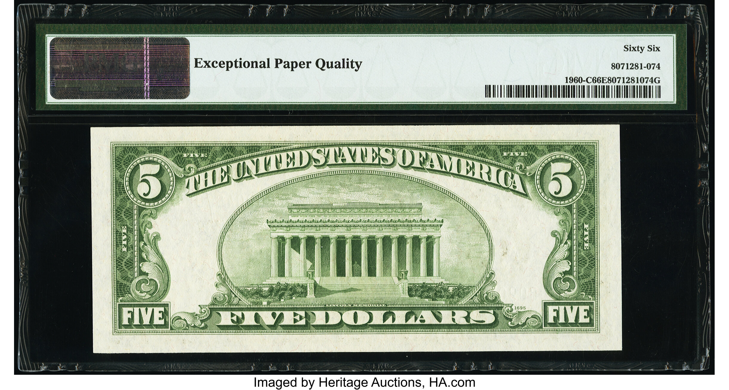 image for: Fr. 1960-C $5 1934D Federal Reserve Note. PMG Gem Uncirculated 66 EPQ....