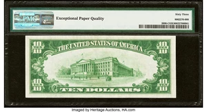 image for: Fr. 2000-C $10 1928 Federal Reserve Note. PMG Choice Uncirculated 63 EPQ....