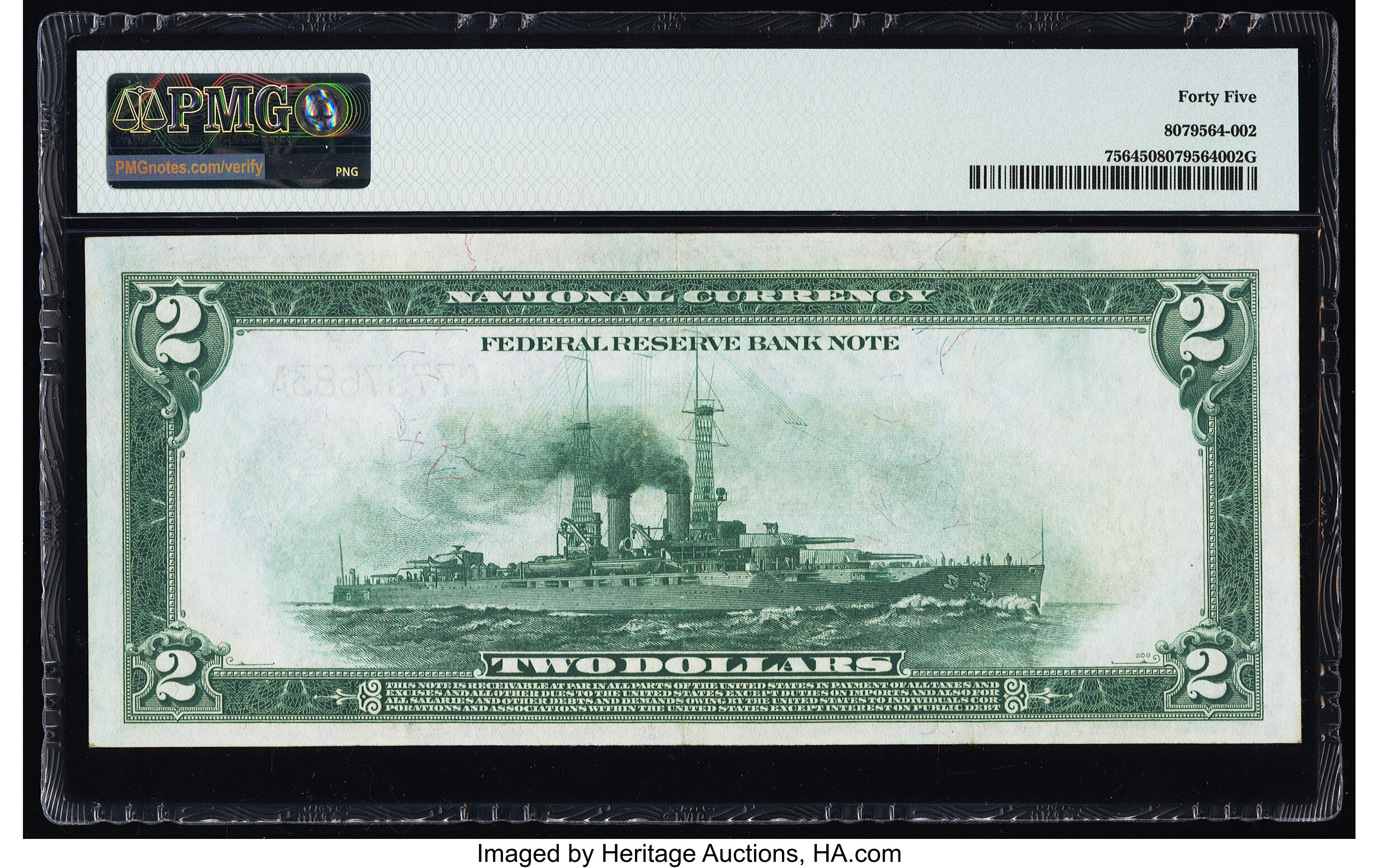 image for: Fr. 756 $2 1918 Federal Reserve Bank Note PMG Choice Extremely Fine 45....