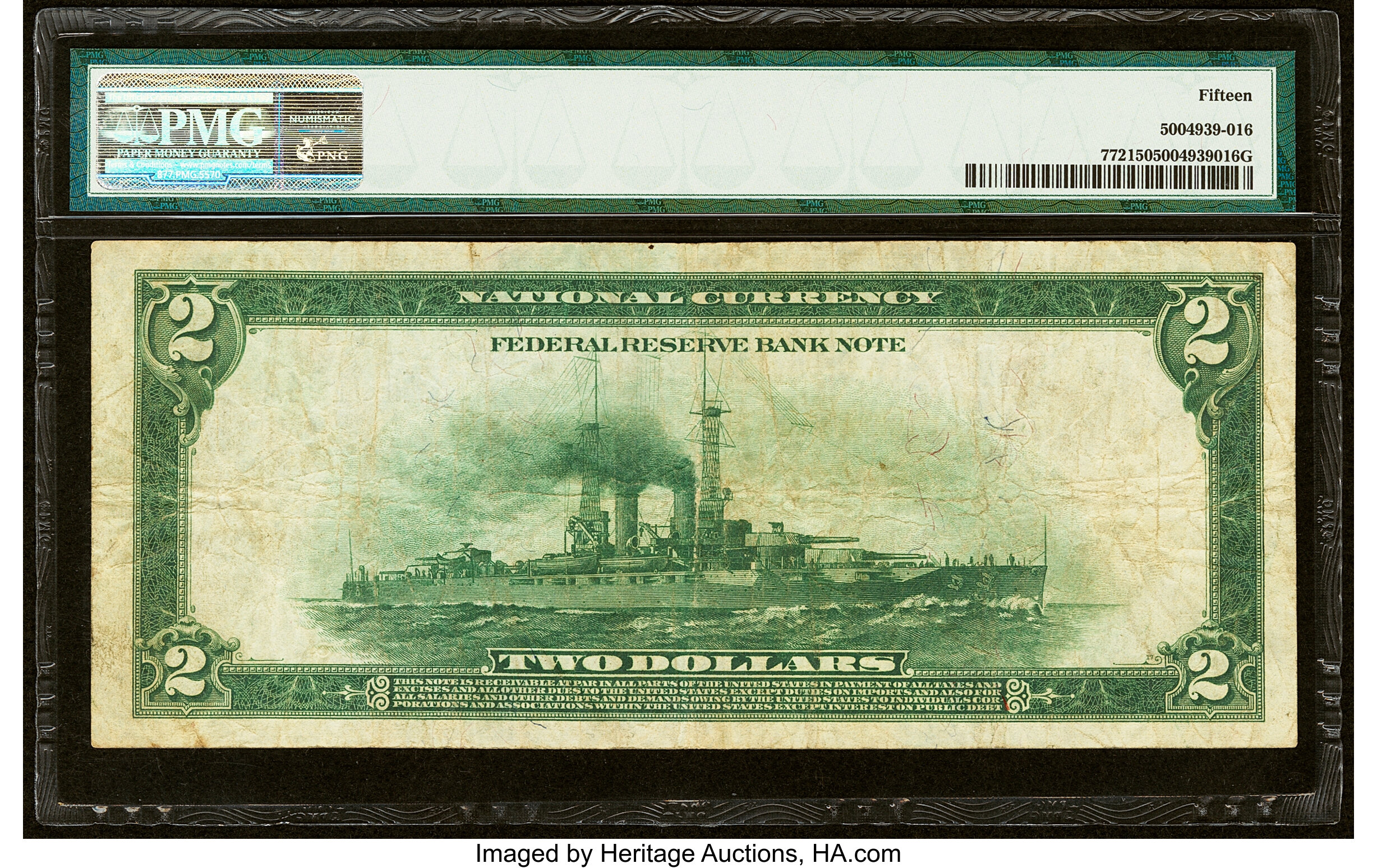 image for: Fr. 772 $2 1918 Federal Reserve Bank Note PMG Choice Fine 15....