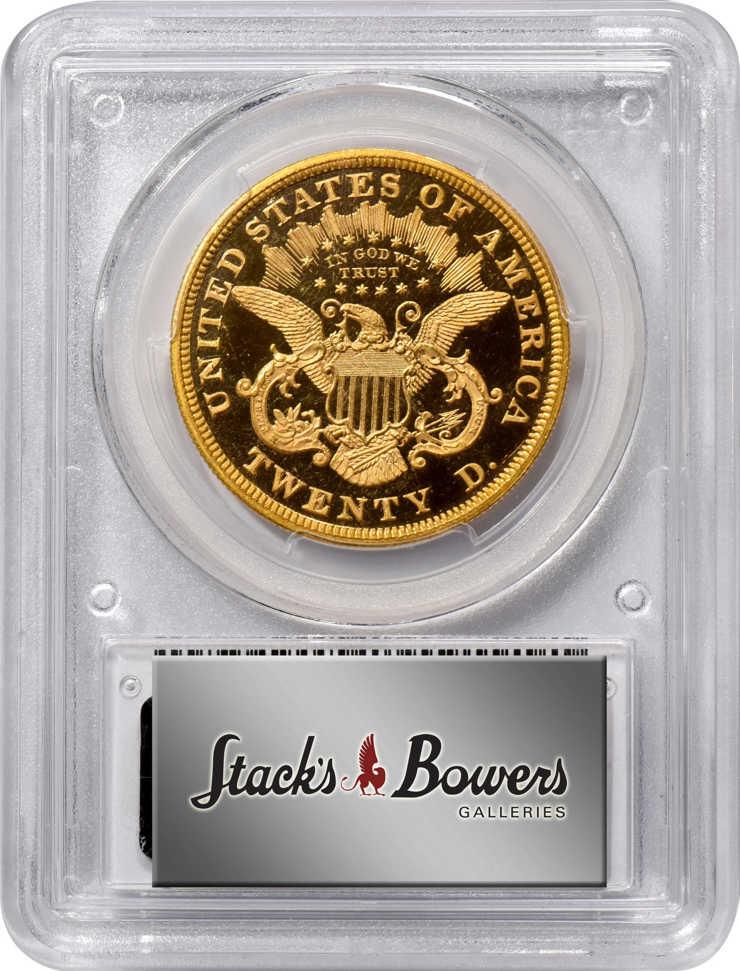 image for: 1870 Liberty Head Double Eagle. JD-1, the only known dies. Rarity-7-. Proof-64 Deep Cameo (PCGS).