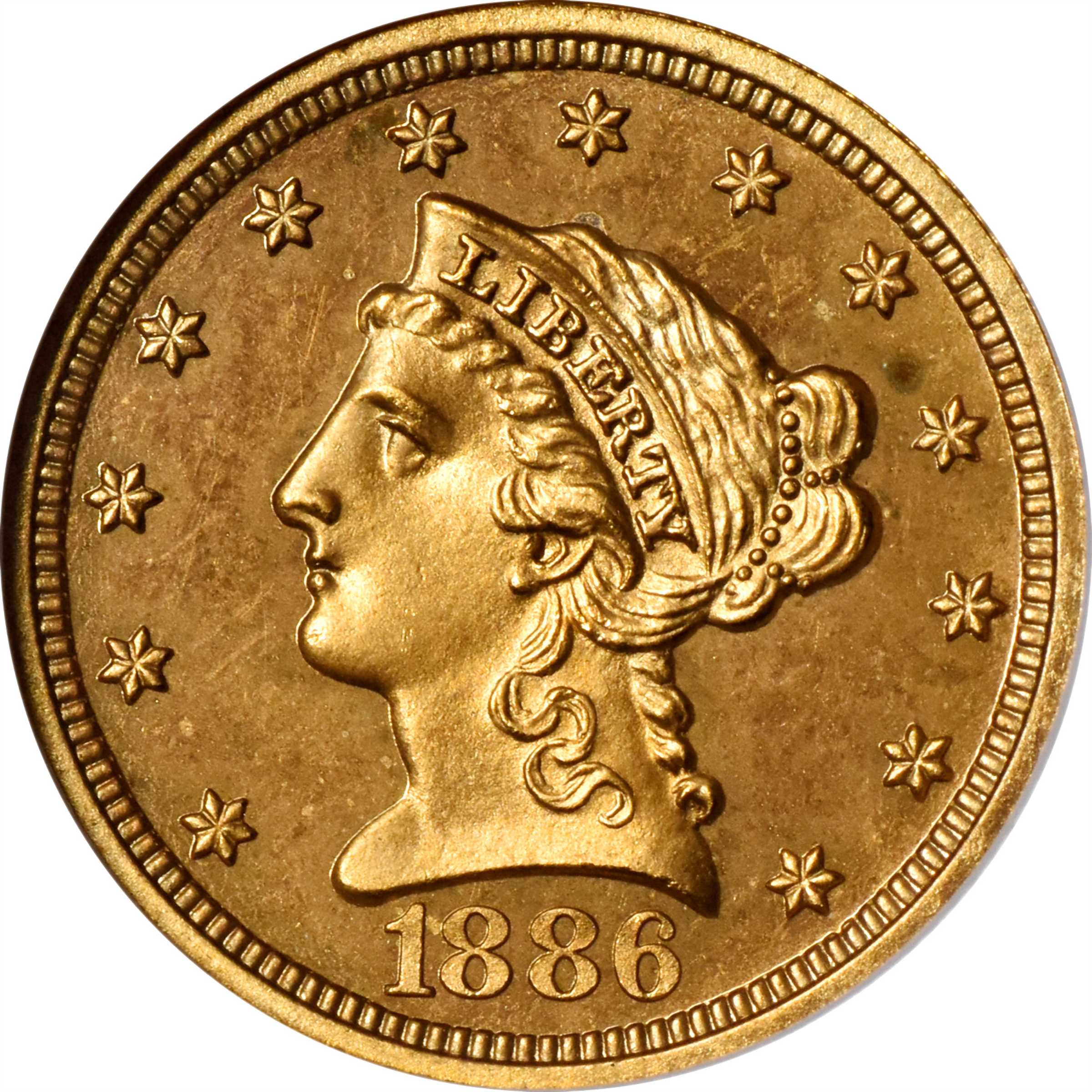 image for: 1886 Liberty Head Quarter Eagle. JD-1. Rarity-5. Proof-67 Cameo (NGC)