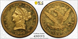 image for: 1900 Liberty Head Eagle. JD-1, the only known dies. Rarity-5-. Proof-60 Cameo (PCGS).