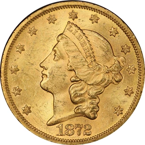 image for: 1872-S Liberty Head Double Eagle. MS-63 (PCGS).