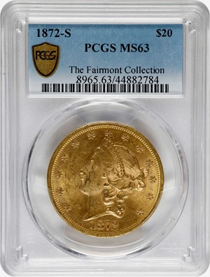 image for: 1872-S Liberty Head Double Eagle. MS-63 (PCGS).