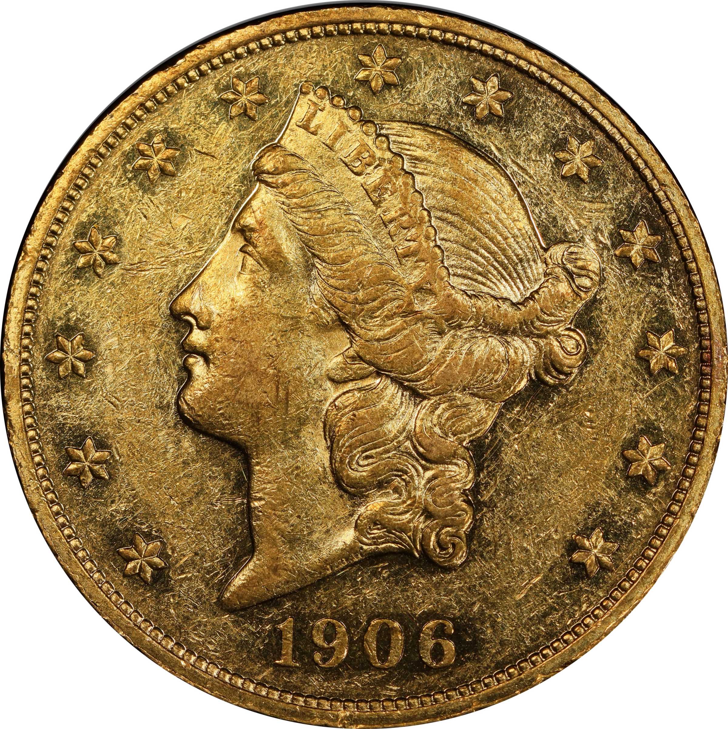 image for: 1906 Liberty Head Double Eagle. JD-1, the only known dies. Rarity-4+. Proof-55 (PCGS).