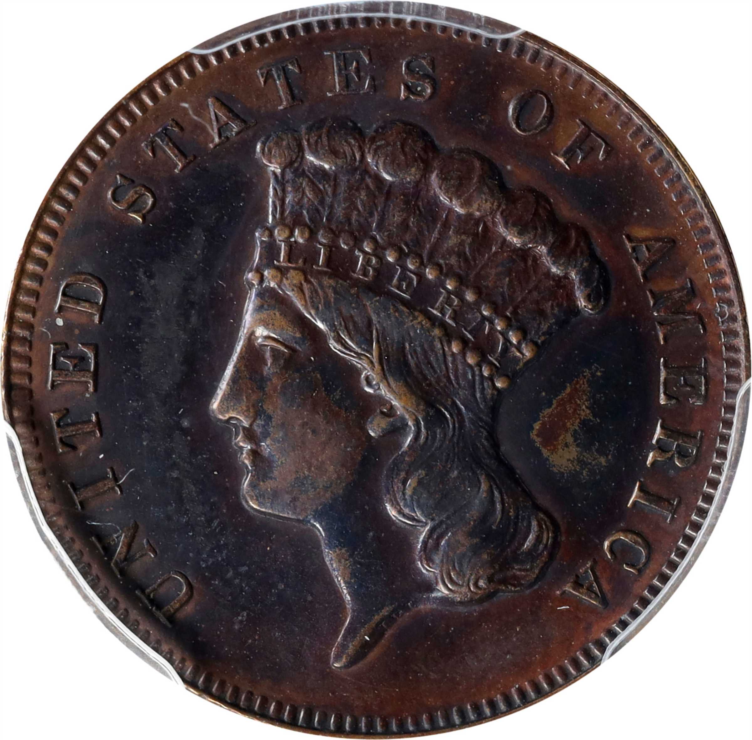 image for: 1870 Pattern Three-Dollar Gold Piece. Judd-1029, Pollock-1164. Rarity-7+. Copper. Reeded Edge. Proof-62 BN (PCGS).