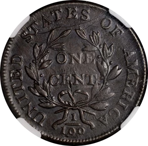 image for: 1802 Draped Bust Cent. S-230. Rarity-1. AU-53 BN (NGC).