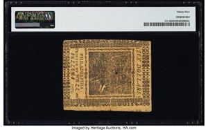 image for: Continental Currency May 10, 1775 $6 PMG Choice Very Fine 35....