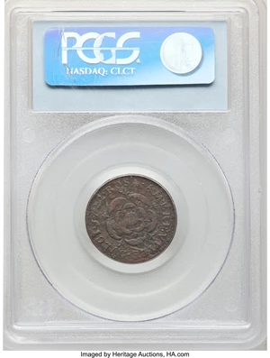 image for: 1722 Rosa Americana Halfpenny, VTILE DVLCI, Good 6 PCGS. M. 1.1-A.1, W-1214, R.6. PCGS Population: (1/4). NGC Census: (0/0)....