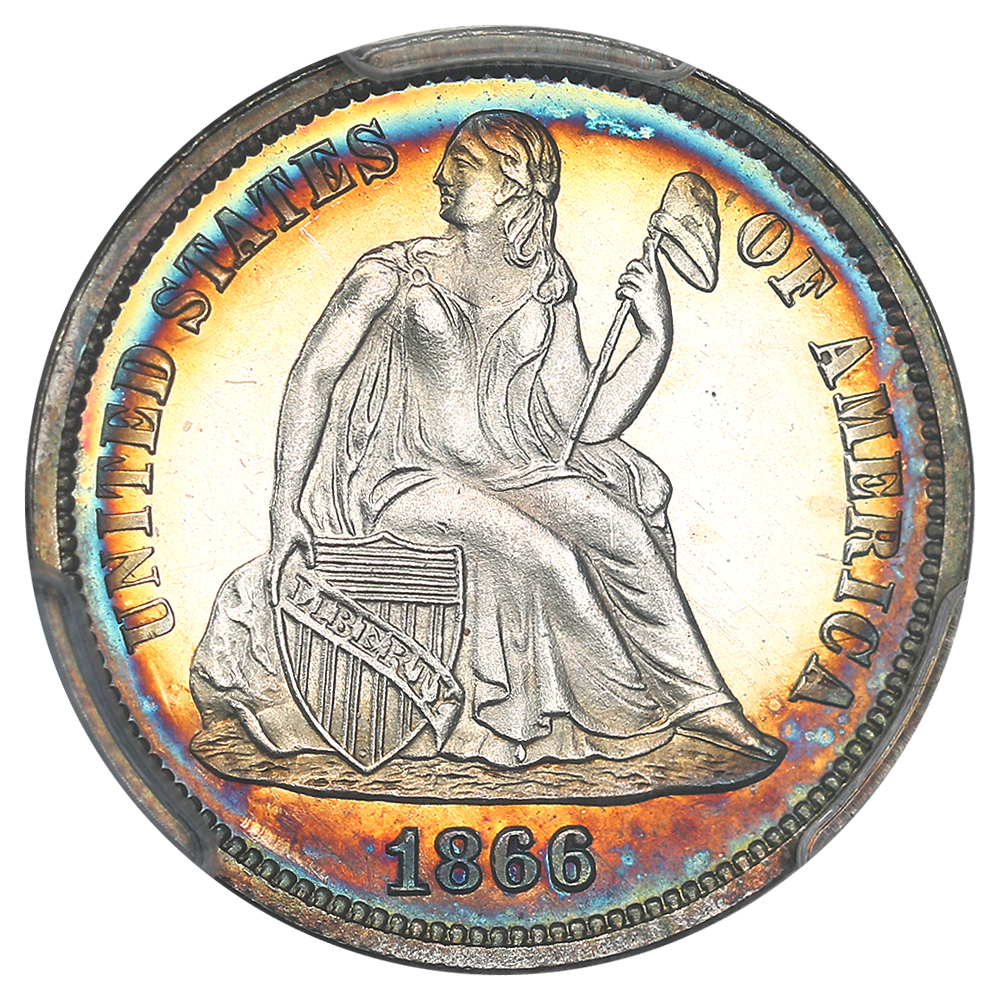 image for: 1866 10c PCGS Proof 65 DCAM