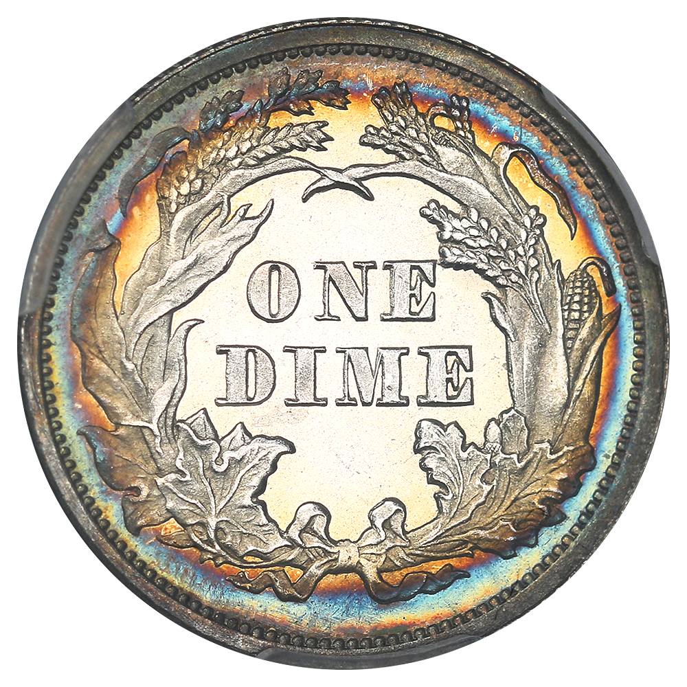 image for: 1866 10c PCGS Proof 65 DCAM