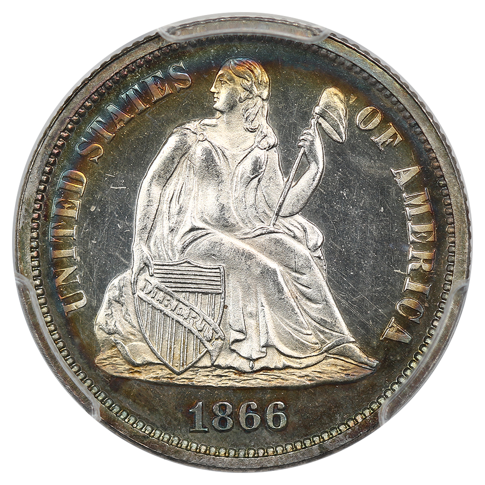 image for: 1866 10c PCGS Proof 65 DCAM