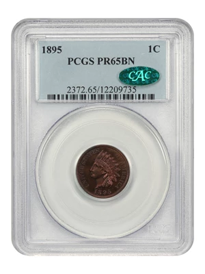 image for: 1895 1c PCGS/CAC Proof 65 BN