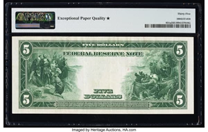 image for: Fr. 848 $5 1914 Federal Reserve Note PMG Choice Very Fine 35 EPQ★ ....