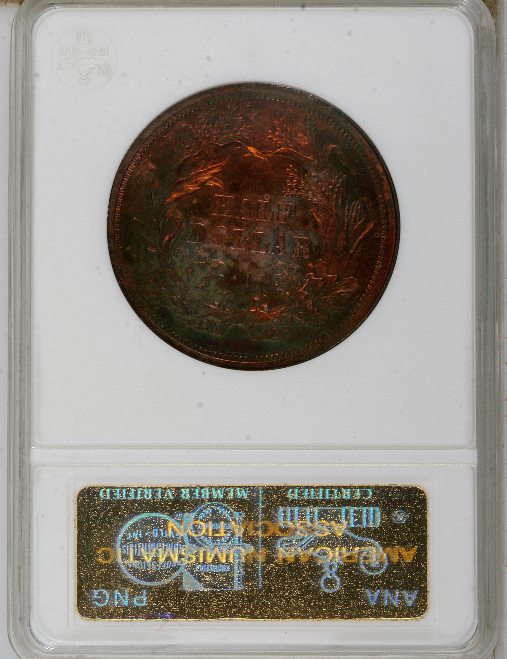 image for: 1859 P50C Half Dollar, Judd-238, Pollock-294, R.5, PR60 Red and Brown ANACS....