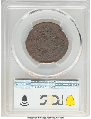 image for: 1795 1C Plain Edge, S-76b, B-4b, R.1, VG10 PCGS. PCGS Population: (5/22 and 0/3+). NGC Census: (4/18 and 0/0+). CDN: $675 W...