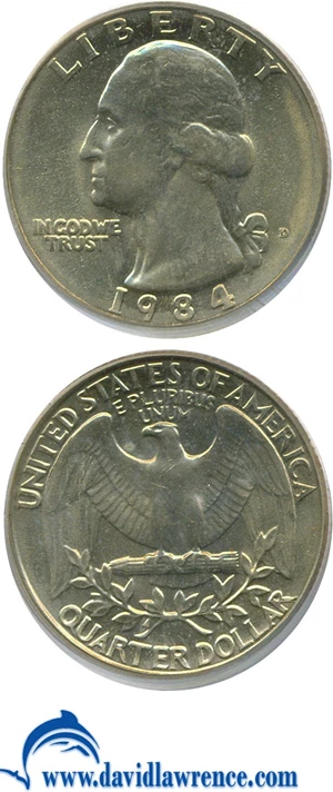 image for: 1984-D 25c PCGS MS65