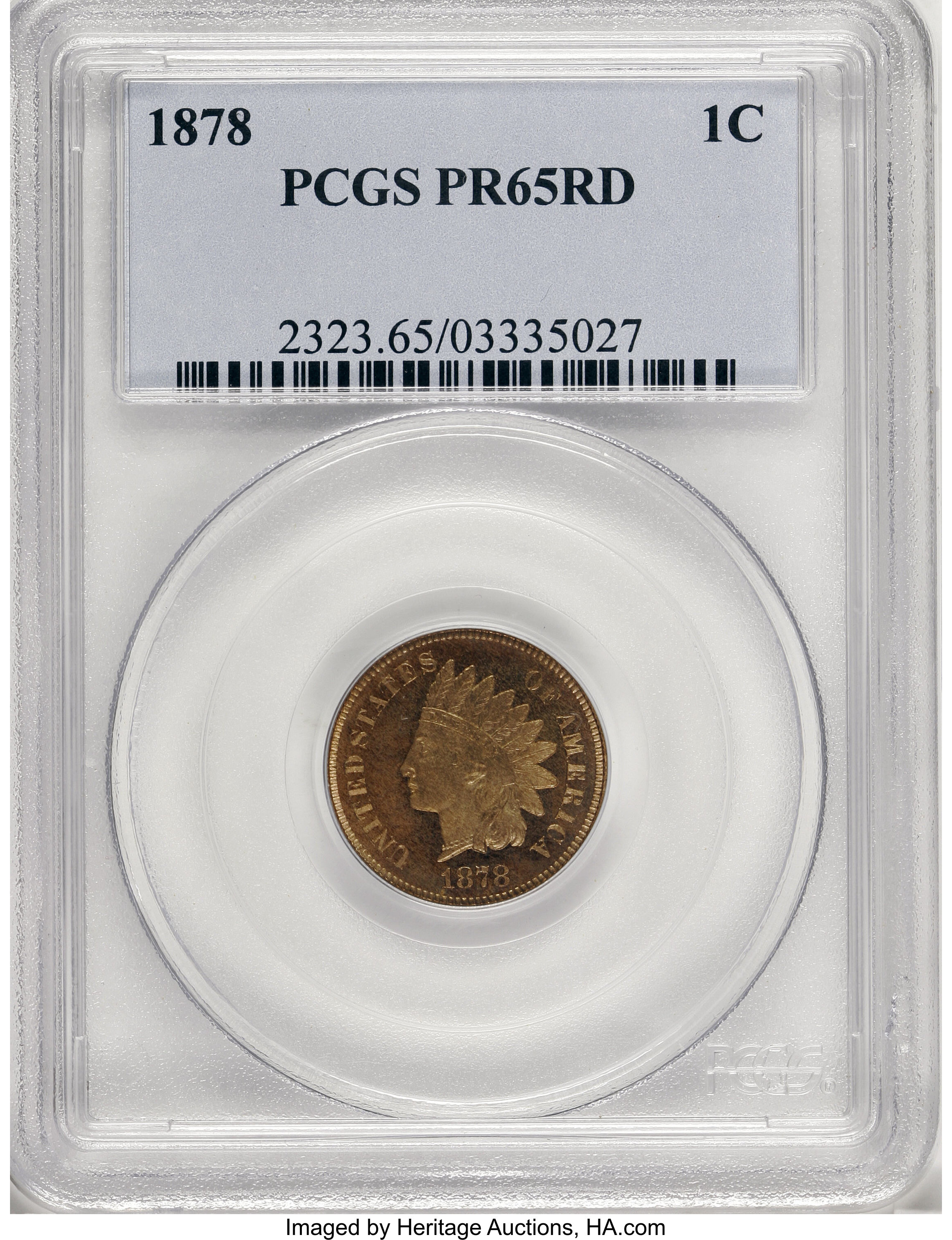 image for: 1878 1C PR65 Red PCGS....
