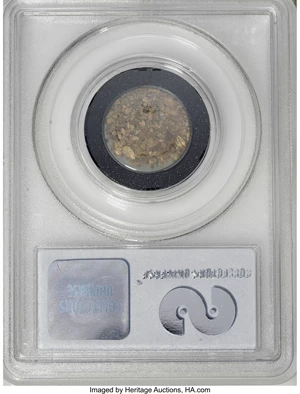 image for: California Gold Rush Pinch. Ex: S.S. Central America. 1.5 grams. Numerous small chestnut-brown gold flakes are encapsulated ...