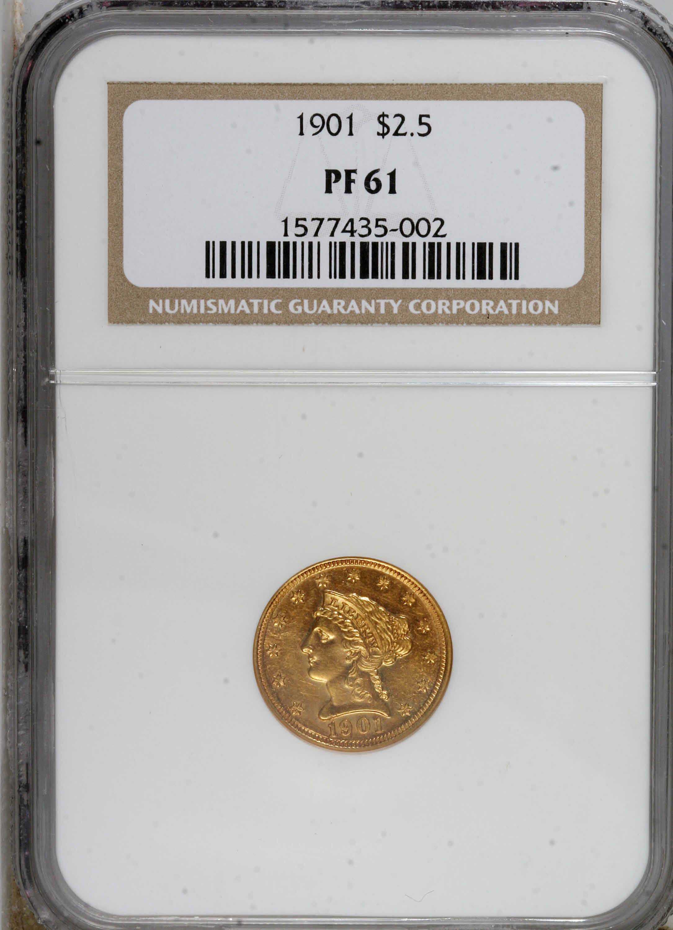 image for: 1901 $2 1/2 PR61 NGC....