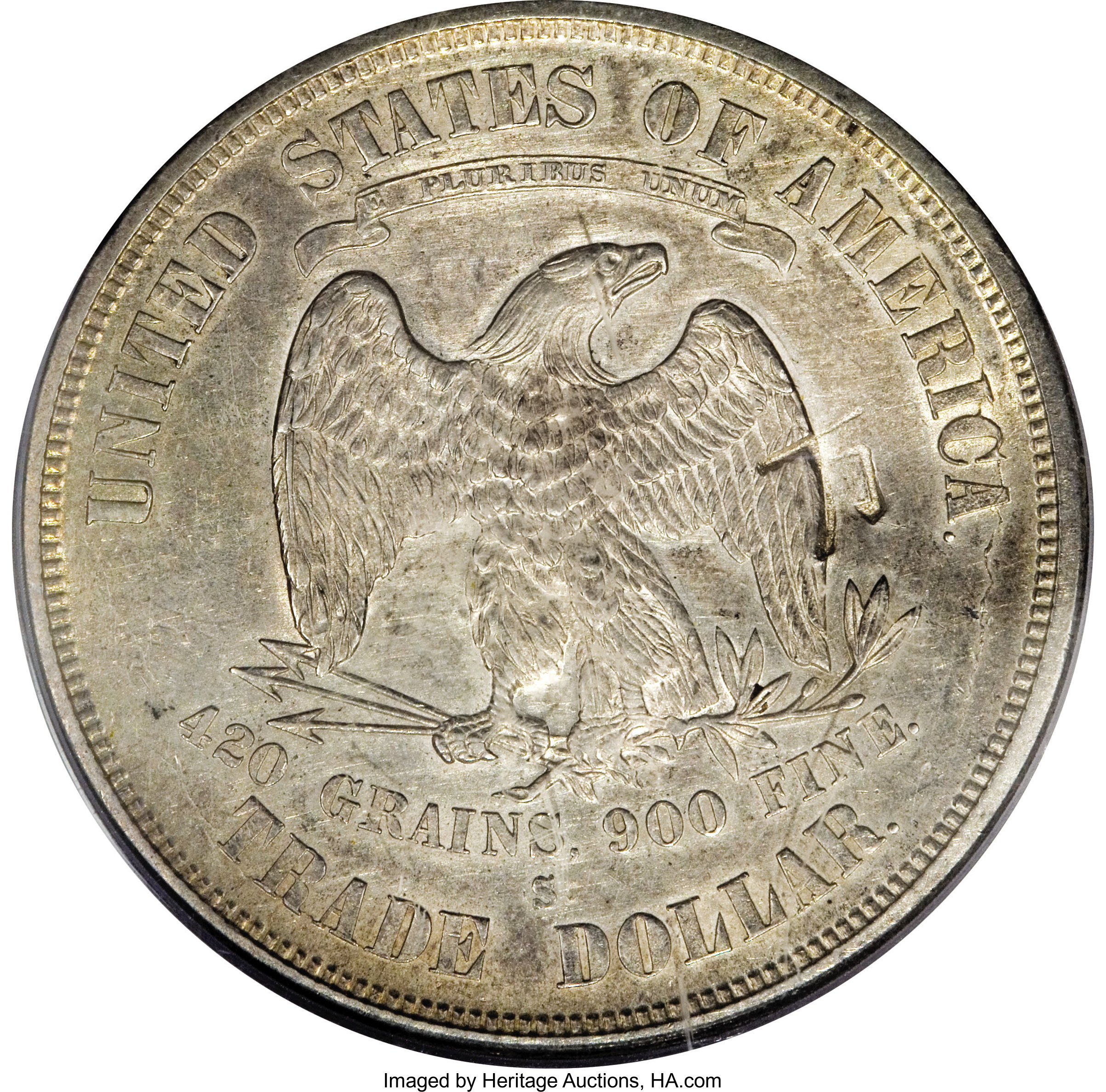 image for: 1875-S/CC T$1 Chop Mark AU55 PCGS....
