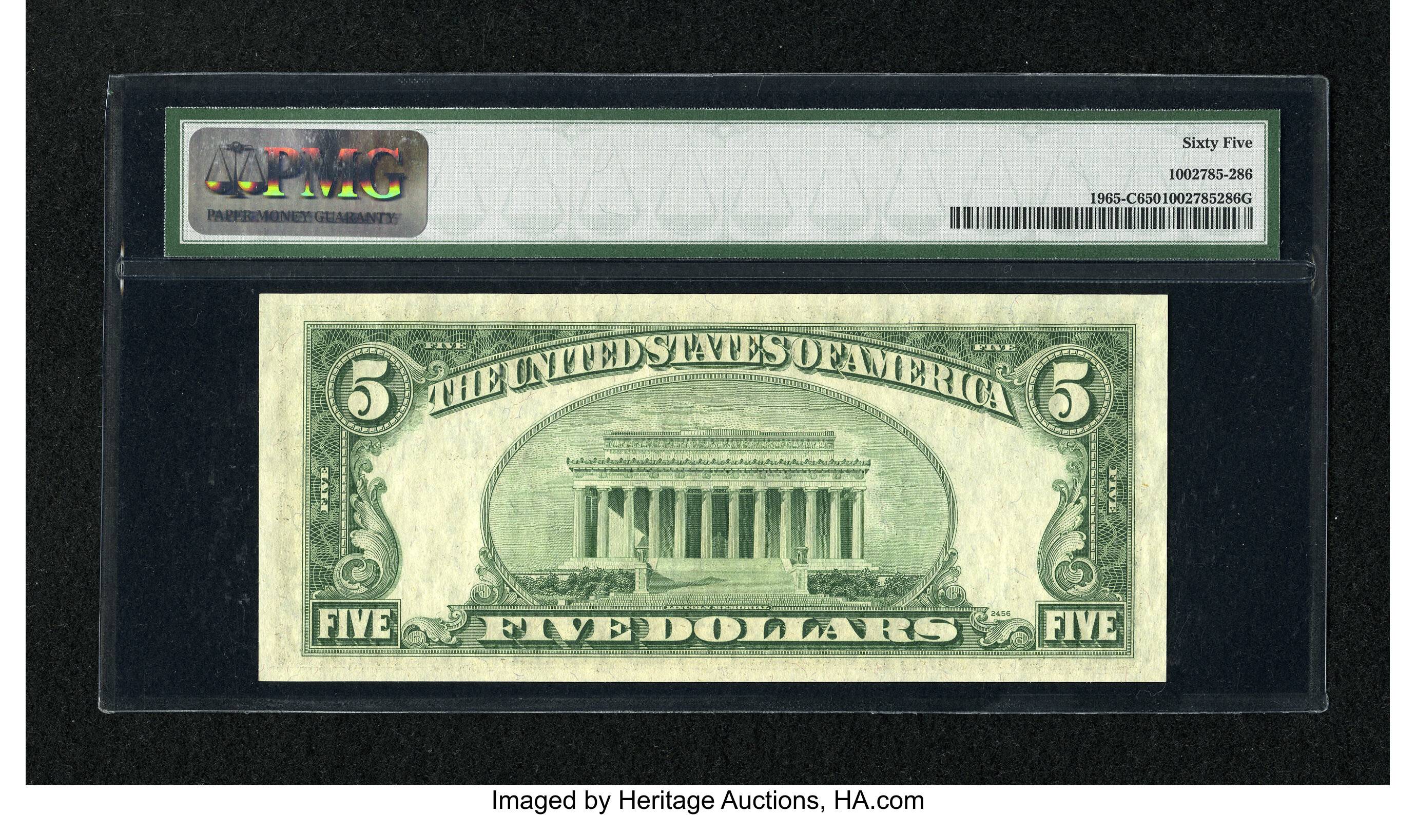 image for: Fr. 1965-C $5 1950D Federal Reserve Note. PMG Gem Uncirculated 65....