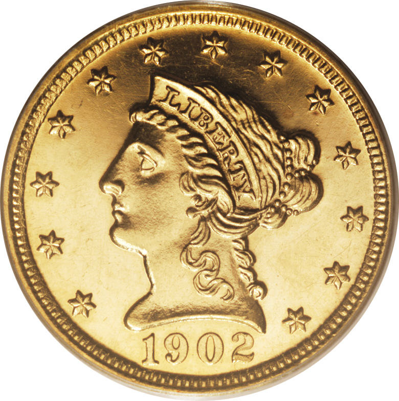 image for: 1902 $2 1/2 PR62 Cameo PCGS....