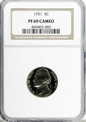 image for: 1951 5C PR69 Cameo NGC....