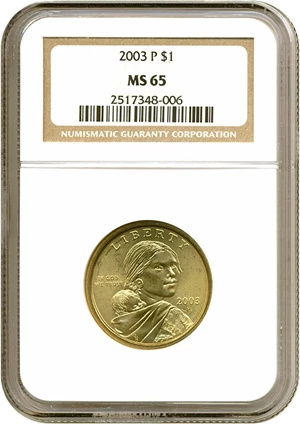 image for: 2003-P Sac $1 NGC MS65