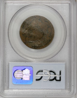 image for: 1766 1/2P Pitt Halfpenny, Silvered VF20 PCGS. PCGS Population (3/3). NGC Census: (0/0). (#239)...