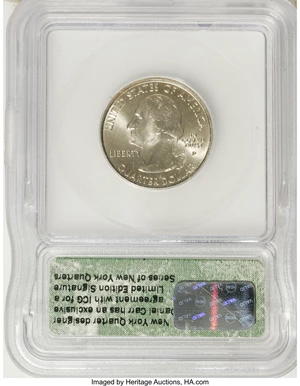image for: 2001-P 25C New York MS65 ICG. ICG Signature Series Designer: Daniel Carr Limited Edition #00143 Of 10,000 Daniel Carr Signa...