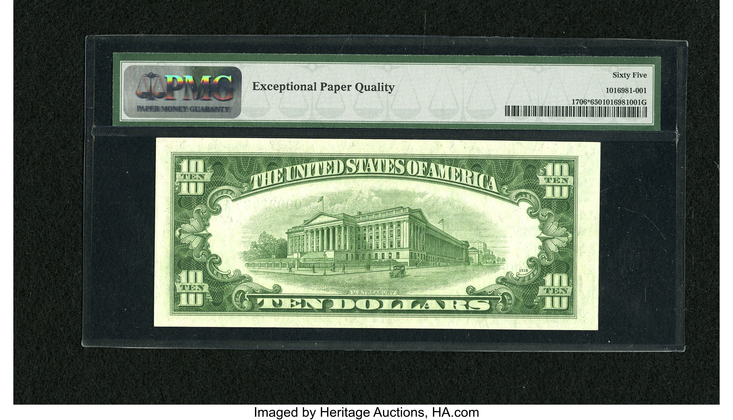 image for: Fr. 1706* $10 1953 Silver Certificate. PMG Gem Uncirculated 65 EPQ....