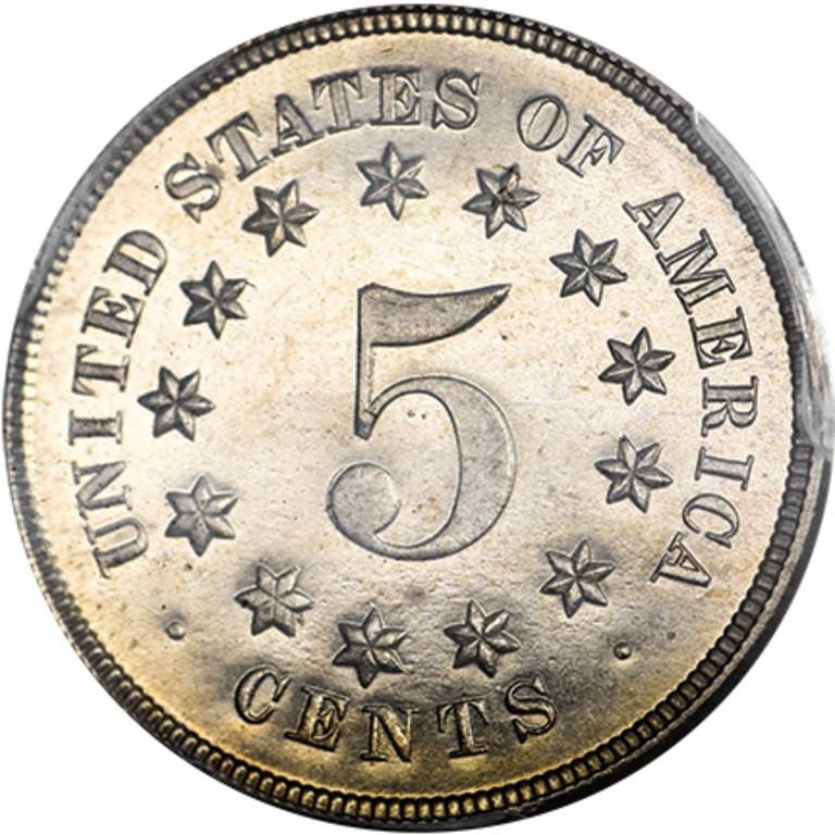 image for: 5C 1866 J-507. PCGS  PR65 CAC