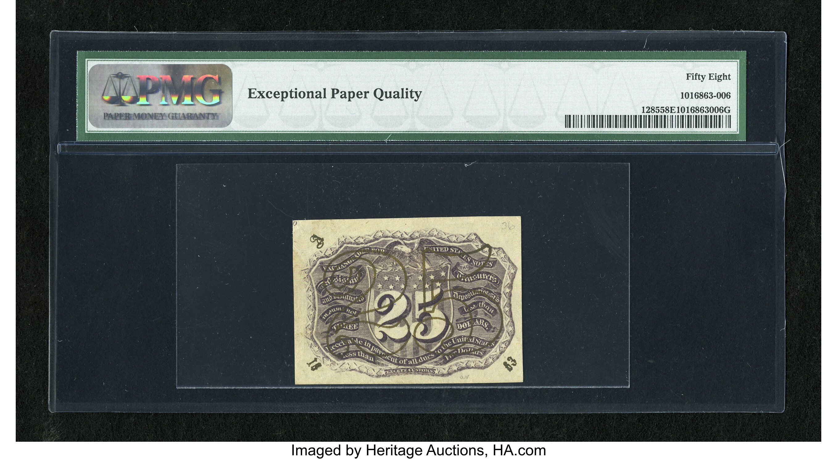 image for: Fr. 1285 25c Second Issue PMG Choice About Unc 58 EPQ....