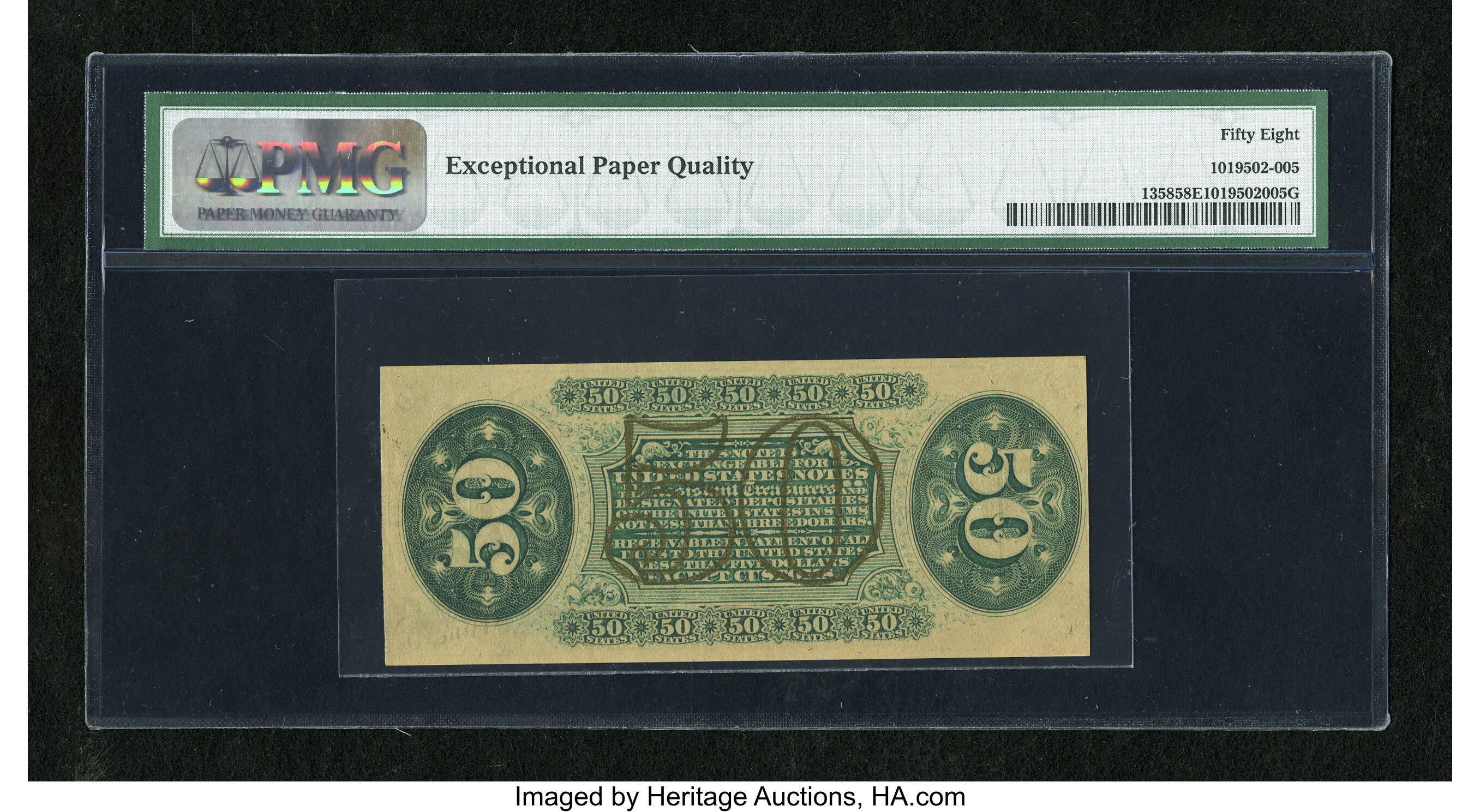 image for: Fr. 1358 50c Third Issue Justice PMG Choice About Unc 58 EPQ....